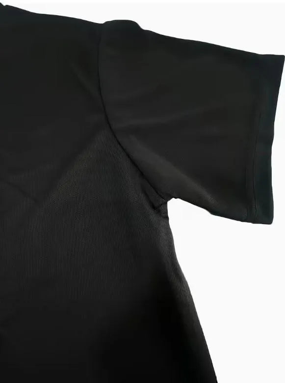 Men's Premium Nike Printed Black Tracksuit - Half-Zipper Shirt & Cargo Trouser