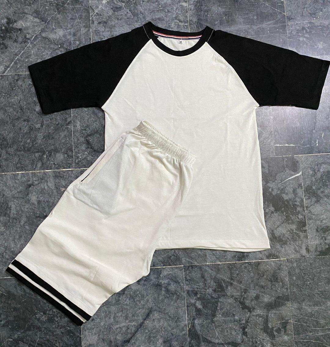 Men's Premium Raglan Cotton T-Shirt & Shorts Tracksuit - 2 Pcs Set