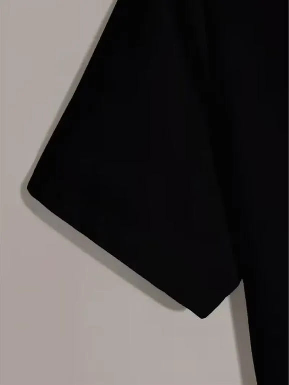 Men's Premium Nike Printed Black Tracksuit - Half-Zipper Shirt & Cargo Trouser