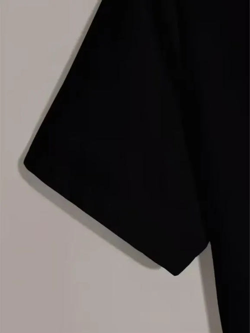 Men's Premium Nike Printed Black Tracksuit - Half-Zipper Shirt & Cargo Trouser
