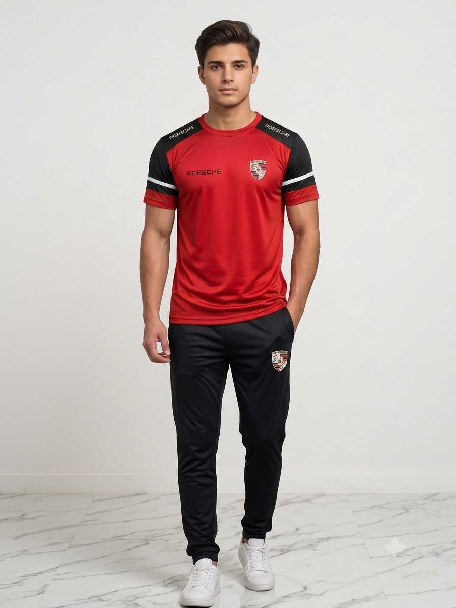 Premium Porsche Dry-Fit Tracksuit Set – Sleek Athletic Wear