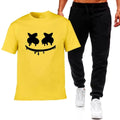 Men's Premium Marshmello Graphic Yellow Tracksuit with Detailed Size Chart