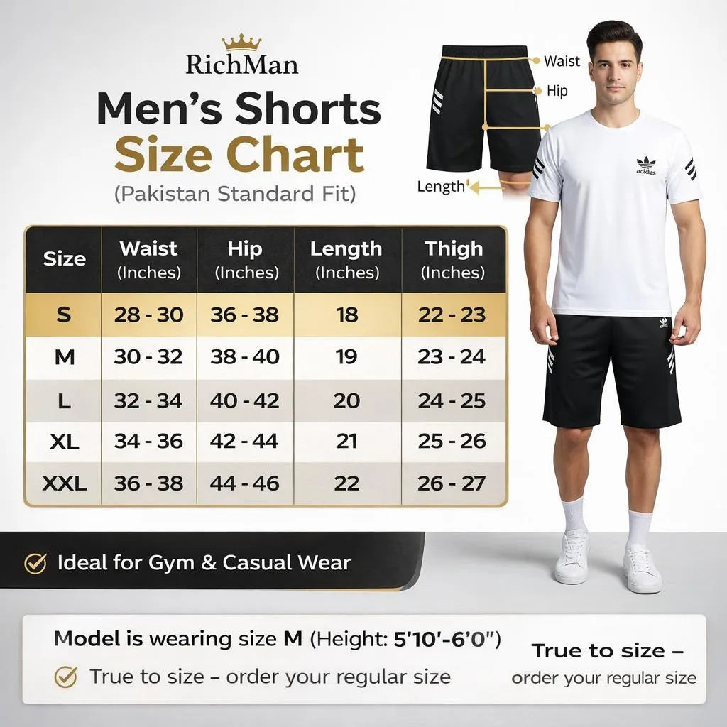 Men's Premium Adidas Printed T-Shirt & Shorts Summer Set - RichMan Edition