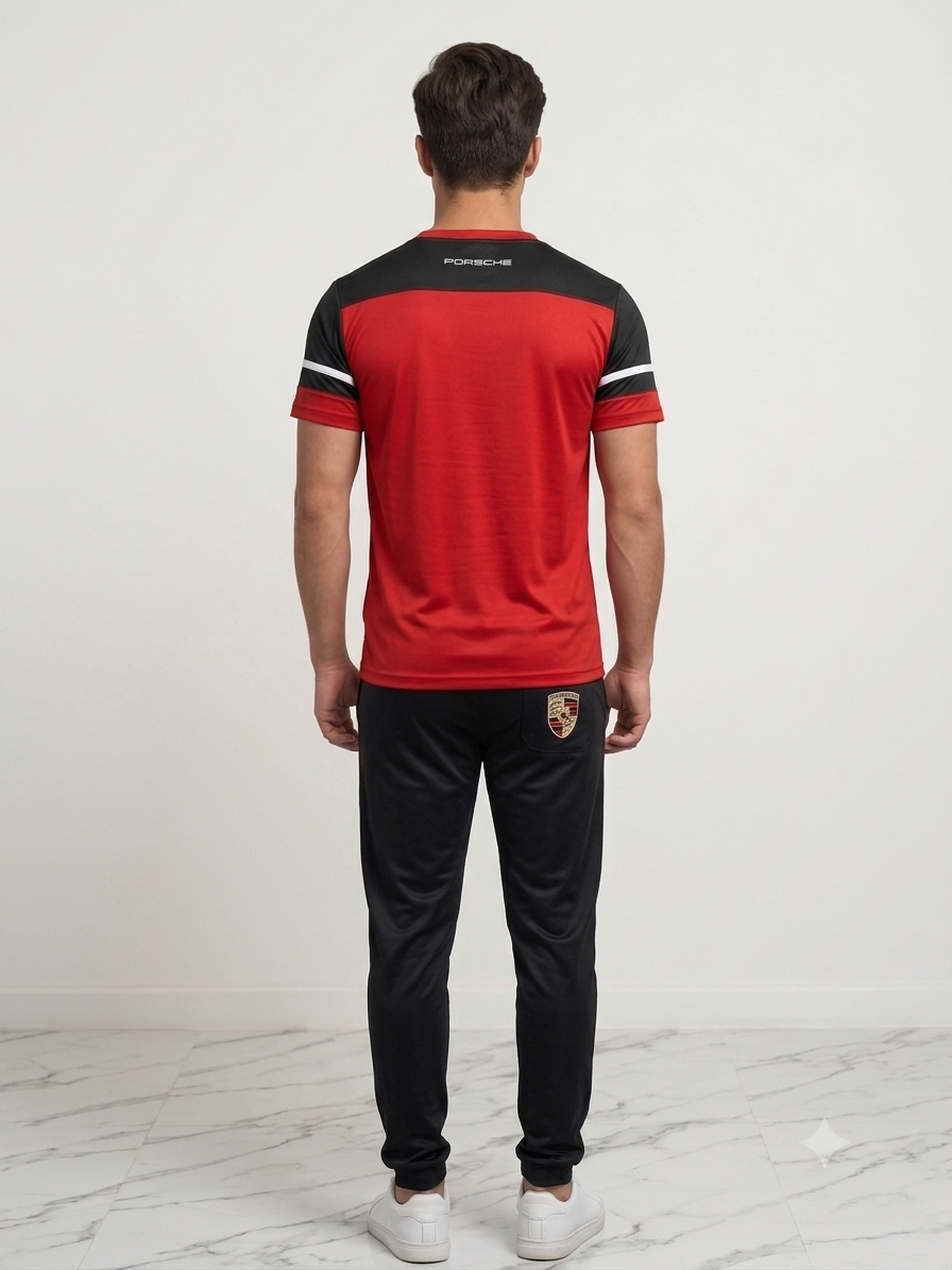Premium Porsche Dry-Fit Tracksuit Set – Sleek Athletic Wear