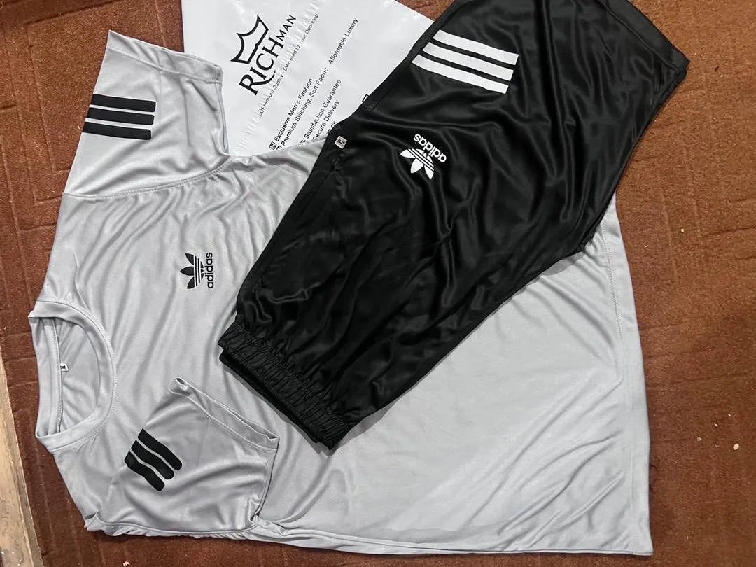 Men's Premium Adidas Printed T-Shirt & Shorts Summer Set - RichMan Edition